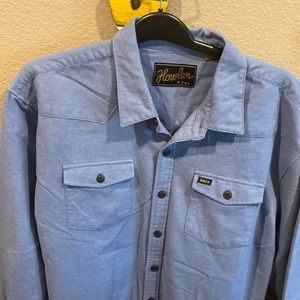 Howler Brothers Chambray Flannel Shirt XXL fits more like an XL
